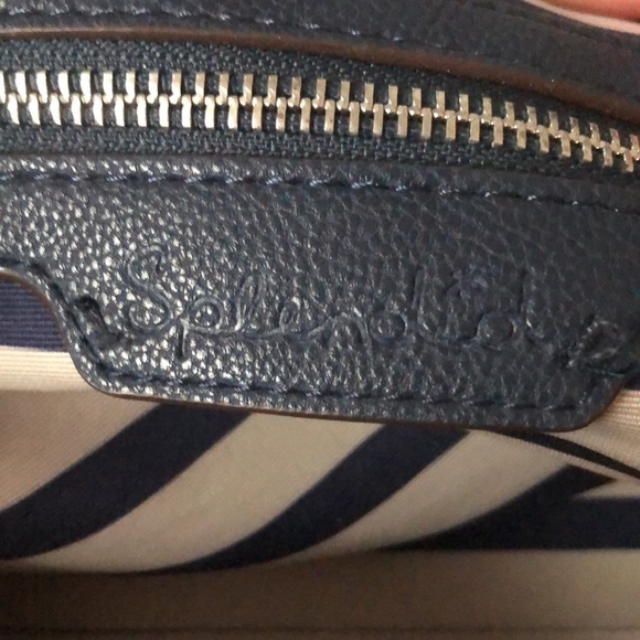 Splendid Blue Vegan Leather Satchel Shoulder Bag - Picture 9 of 12